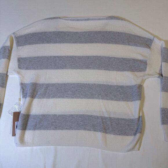 Cyrus Gray White Striped Crew‎ Neck Summer Sweater Size XL Lightweight NWT - Picture 10 of 12